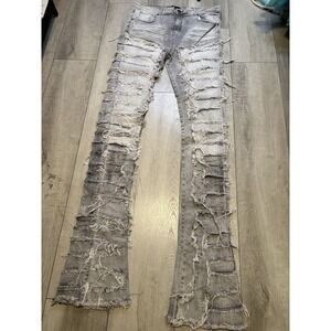 Focus Jeans Gray Stacked Size 40 Men